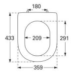 Κάλυμμα λεκάνης soft closing Wrapover, χρώμα: Λευκό Καλύμματα
