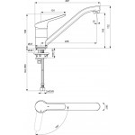 Μπαταρία κουζίνας επικαθήμενη από ορείχαλκο, χρώμα: Χρωμέ επιφάνεια: Γυαλιστερή Επικαθήμενες