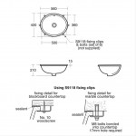 Νιπτήρας υποκαθήμενος 50x36 από πορσελάνη by Ideal Standard, (56x42) με υπερχείλιση, χρώμα: Λευκό επιφάνεια: Γυαλιστερή Υποκαθήμενοι
