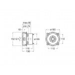Shower tap Wall-mounted concealed part 2 way Shower tap Wall-mounted concealed part 2 way