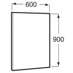 Bathroom mirror, shape: Rectangle 60x90x2,8 material: Crystal, color: No color Mirrors