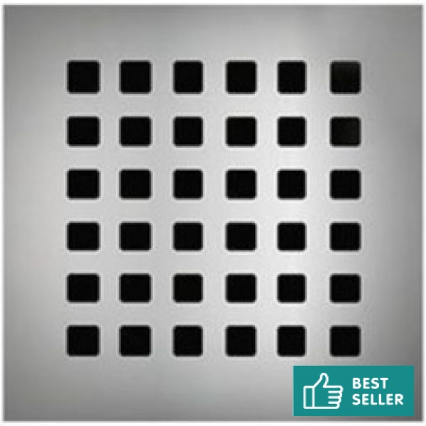 Grate material: Inox 10x10, color: Chrome Shower drains