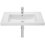Washbasin Wall-mounted 80x45 With 1 bowl With hole in the middle With overflow material: Porcelain, color: White surface: Glossy Wall-mounted Washbasin Wall-mounted 80x45 With 1 bowl With hole in the middle With overflow material: Porcelain, color: White surface: Glossy Wall-mounted