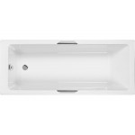 Bathtub Rectangular 170x75 material: Quaryl Carronite, color: White with grab bars surface: Glossy Rectangular