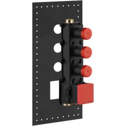 Shower tap Wall-mounted concealed part 3 way 43105