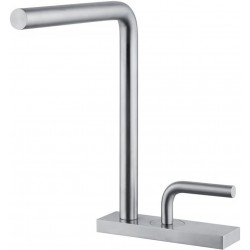 Wash basin tap Deck-mounted L size material: Inox mixer Without waste AISI 316, color: Chrome surface: Brushed Deck-mounted