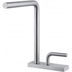Wash basin tap Deck-mounted L size material: Inox mixer Without waste AISI 316, color: Chrome surface: Brushed Deck-mounted Wash basin tap Deck-mounted L size material: Inox mixer Without waste AISI 316, color: Chrome surface: Brushed Deck-mounted