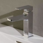 Wash basin tap Deck-mounted material: Brass mixer With push-open waste set Μ size 110, color: Chrome surface: Glossy Deck-mounted