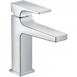 Wash basin tap Deck-mounted material: Brass mixer With push-open waste set Μ size 110, color: Chrome surface: Glossy Deck-mounted