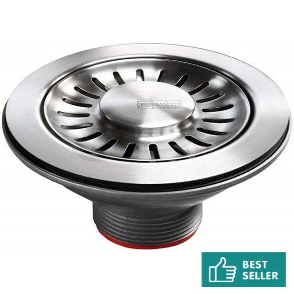 Βαλβίδα νεροχύτη χωρίς υπερχείλιση, Φ90mm (3 1/2"), χρωμέ από inox Βαλβίδες-σιφώνια