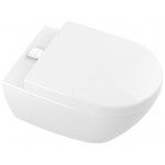 Wall-mounted toilet & toilet seat soft closing, style: Wrapover hidden fixation Self-Cleaning / Rimless DirectFlush, ViFresh, AquaReduct, SupraFix, CeramicPlus 56x37 surface: Glossy, color: White Wall-mounted
