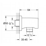 Παροχή brushed hard graphite, χρώμα: Γκρι επιφάνεια: Βουρτσισμένη Παροχές ντους