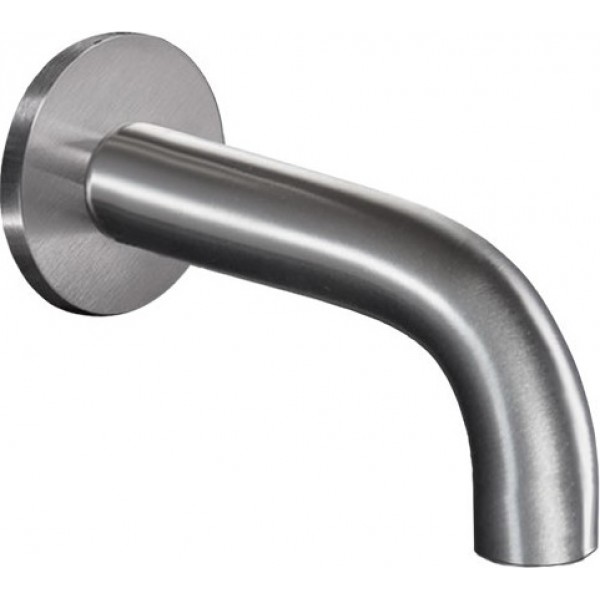 Spout (Nozzle) 10cm Wall-mounted material: Brass, color: Chrome surface: Brushed Bath spouts