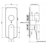 Plate for wall mounted shower tap material: Brass, color: Chrome Tap Plates
