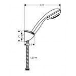Shower head W/ hose and holder 2 jets 160cm, color: Chrome surface: Glossy Hand showers Shower head W/ hose and holder 2 jets 160cm, color: Chrome surface: Glossy Hand showers