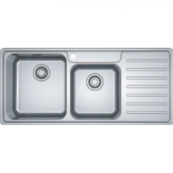 Sink Stainless (Steel) 108x48 material: Inox surface: Matt right nested 1 ½ cabinet, color: Chrome Stainless steel