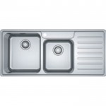 Sink Stainless (Steel) 108x48 material: Inox surface: Matt right nested 1 ½ cabinet, color: Chrome Stainless steel Sink Stainless (Steel) 108x48 material: Inox surface: Matt right nested 1 ½ cabinet, color: Chrome Stainless steel