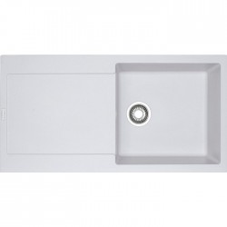 Sink Granite 97x50 left / right nested 1 bowl Polar White, color: White Granite