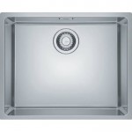 Νεροχύτης ανοξείδωτος 50x40 από inox επιφάνεια: Βουρτσισμένη χωρίς πάγκο ένθετος με λεπτό προφίλ (Slim top) / ένθετος με συνεπίπεδο προφίλ (Flushmount) / υποκαθήμενος, 1 γούρνα (54x44cm), χρώμα: Χρωμέ Ανοξείδωτοι