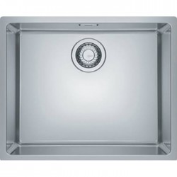 Νεροχύτης ανοξείδωτος 50x40 από inox επιφάνεια: Βουρτσισμένη χωρίς πάγκο ένθετος με λεπτό προφίλ (Slim top) / ένθετος με συνεπίπεδο προφίλ (Flushmount) / υποκαθήμενος, 1 γούρνα (54x44cm), χρώμα: Χρωμέ Ανοξείδωτοι