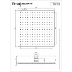 Κεφαλή ντους επίτοιχος τύπος / οροφής 30x30 από ορείχαλκο 1 ροής Brushed Nickel, χρώμα: Χρωμέ επιφάνεια: Βουρτσισμένη Κεφαλές ντους