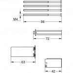 Extension material: Brass Plumbing extensions Extension material: Brass Plumbing extensions