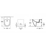 Bidet Floor standing Back to wall, color: White surface: Glossy Floor standing