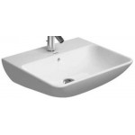 Washbasin Wall-mounted 55x44x18 semi pedestal / full pedestal With 1 bowl With hole in the middle material: Porcelain, color: White surface: Glossy Wall-mounted Washbasin Wall-mounted 55x44x18 semi pedestal / full pedestal With 1 bowl With hole in the middle material: Porcelain, color: White surface: Glossy Wall-mounted