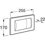 Flush wall plates for concealed cistern 62 dual flush valve material: ABS Mechanical with string, color: White surface: Glossy Flush plates Flush wall plates for concealed cistern 62 dual flush valve material: ABS Mechanical with string, color: White surface: Glossy Flush plates