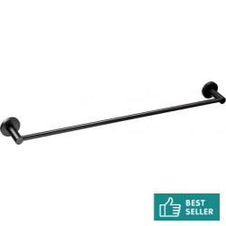 Πετσετοθήκη 60cm σταθερή από ορείχαλκο μονή, χρώμα: Μαύρο επιφάνεια: Ματ Πετσετοθήκες