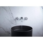 Wash basin tap Wall-mounted - external part 3 holes dual-level With non-closing waste set, color: Chrome 22cm material: Brass surface: Glossy Wall-mounted - external part Wash basin tap Wall-mounted - external part 3 holes dual-level With non-closing waste set, color: Chrome 22cm material: Brass surface: Glossy Wall-mounted - external part