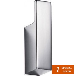 Hook Flat wall mounted material: Brass single, color: Chrome surface: Glossy Hooks