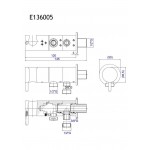 Σύστημα ντους μπιντέ επίτοιχο σταθερής θερμοκρασίας & παροχή από ορείχαλκο, χρώμα: Χρωμέ επιφάνεια: Γυαλιστερή Συστήματα ντους μπιντέ επίτοιχα