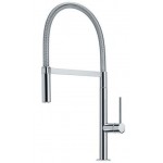 Kitchen tap Deck-mounted material: Brass with shower, color: Chrome surface: Glossy Deck-mounted