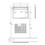 Bathroom mirror, shape: Rectangle 47x75x4,7 material: Crystal & LED light, color: No color Mirrors