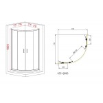 Καμπίνα ντουζιέρας ημικυκλική 80x80x180 5mm συρόμενη stripes επιφάνεια: Γυαλιστερή, χρώμα: Χρωμέ Ημικυκλικές Καμπίνα ντουζιέρας ημικυκλική 80x80x180 5mm συρόμενη stripes επιφάνεια: Γυαλιστερή, χρώμα: Χρωμέ Ημικυκλικές