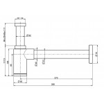 Σιφώνι νιπτήρα 1 ¼” από ορείχαλκο επιφάνεια: Γυαλιστερή, χρώμα: Χρωμέ Σιφώνια