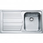 Sink Stainless (Steel) 86x50 material: Inox surface: Srained - Textured left nested 1 bowl, color: Chrome Stainless steel