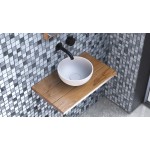 Νιπτήρας ελευθέρας τοποθέτησης 23x23x11,5 από solid surface χωρίς οπή  χωρίς υπερχείλιση, χρώμα: Λευκό επιφάνεια: Ματ Ελευθέρας τοποθέτησης