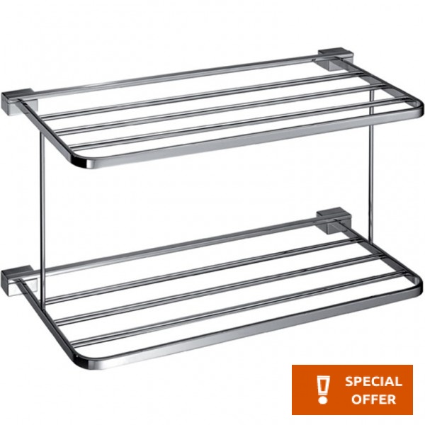 Shelve for towel 66x29x33 material: Brass Wall-hung, color: Chrome surface: Glossy Shelves for towels Shelve for towel 66x29x33 material: Brass Wall-hung, color: Chrome surface: Glossy Shelves for towels