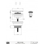 Waste Valve Brushed Steel With overflow / Without overflow material: Inox surface: Brushed, color: Chrome Waste overflows