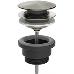 Βαλβίδα 2 σε 1, Stop & Go/συνεχούς ροής, 10-65mm,G 1 ¼” Brushed Steel χωρίς υπερχείλιση από inox επιφάνεια: Βουρτσισμένη, χρώμα: Χρωμέ Βαλβίδες