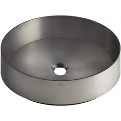 Νιπτήρας ελευθέρας τοποθέτησης 40x40x12,5 από inox χωρίς οπή  χωρίς υπερχείλιση Brushed Steel, χρώμα: Χρωμέ επιφάνεια: Ματ Ελευθέρας τοποθέτησης