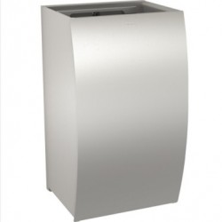 Waste bin 30x52x27cm material: Inox 33 lt Open Wall-mounted, color: Chrome surface: Brushed Dustbins