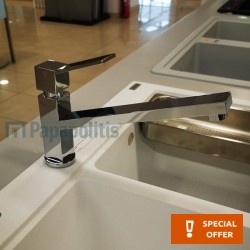 Kitchen tap Deck-mounted material: Brass, color: Chrome surface: Glossy