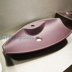 Νιπτήρας ελευθέρας τοποθέτησης 72x37x13 από πορσελάνη με μία οπή χωρίς υπερχείλιση Violet, χρώμα: Μωβ επιφάνεια: Ματ Ελευθέρας τοποθέτησης