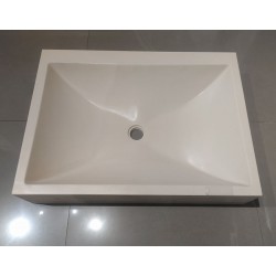 Νιπτήρας ελευθέρας τοποθέτησης 70x50x13 από γρανίτη συνθετικό χωρίς οπή  χωρίς υπερχείλιση, χρώμα: Μπεζ επιφάνεια: Γυαλιστερή Ελευθέρας τοποθέτησης