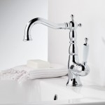 Wash basin tap Deck-mounted L size material: Brass mixer With pop-up waste set, color: Chrome surface: Glossy Deck-mounted