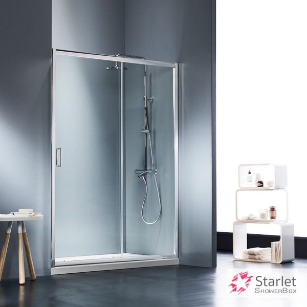 Shower enclosure Linear 137x180 5mm sliding reversible SLS140 (137-141), magnetic close, transparent crystal glass surface: Glossy, color: Chrome Linear Shower enclosure Linear 137x180 5mm sliding reversible SLS140 (137-141), magnetic close, transparent crystal glass surface: Glossy, color: Chrome Linear