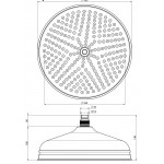 Shower head Wall-mounted / Ceiling-mounted 30x30 material: Brass, style: 1 spray, color: Chrome surface: Glossy Overhead showers